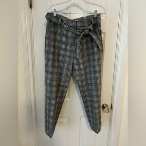 LOFT Black and White Plaid pants Devin Slim